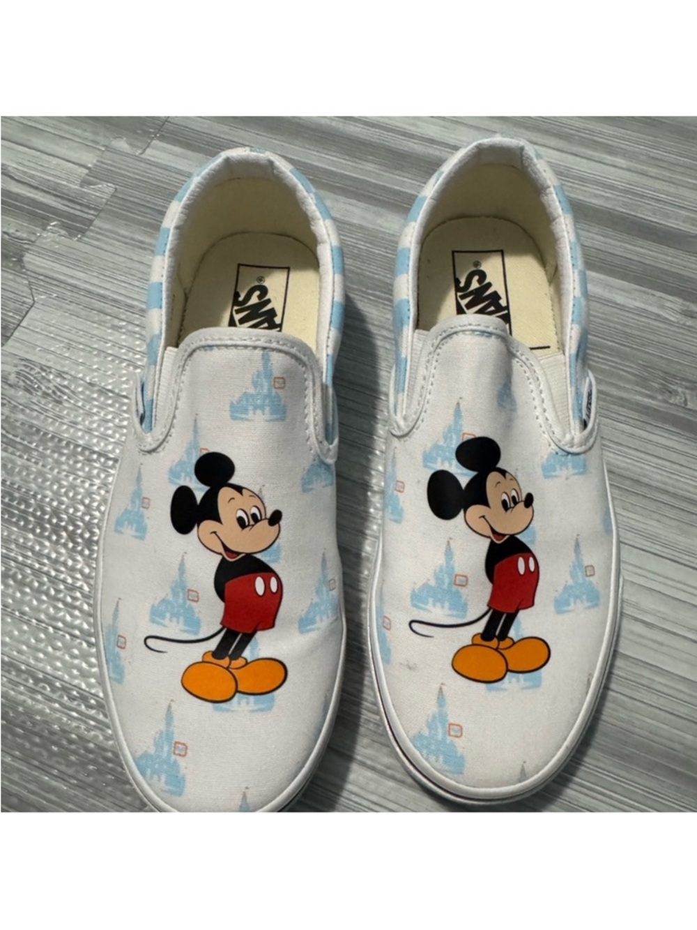 Vans x Mickey Mouse Slip-On Shoes - White/Blue